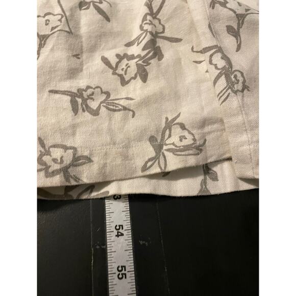 Vintage Laissez Faire Womens Maxi Dress Medium Gray Floral Linen Cottagecore 90s - Picture 6 of 7